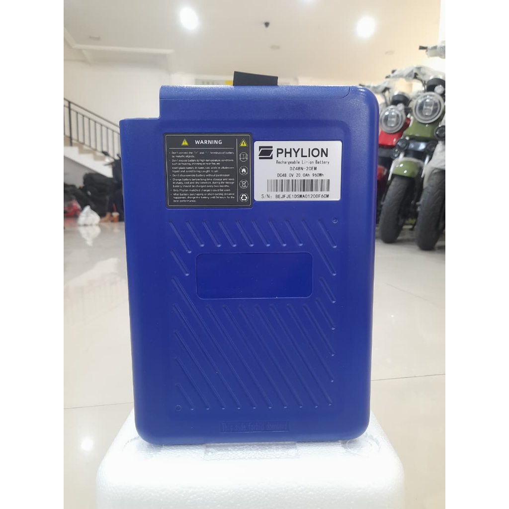 PHYLION Baterai Lithium 48V 20Ah sepeda listrik