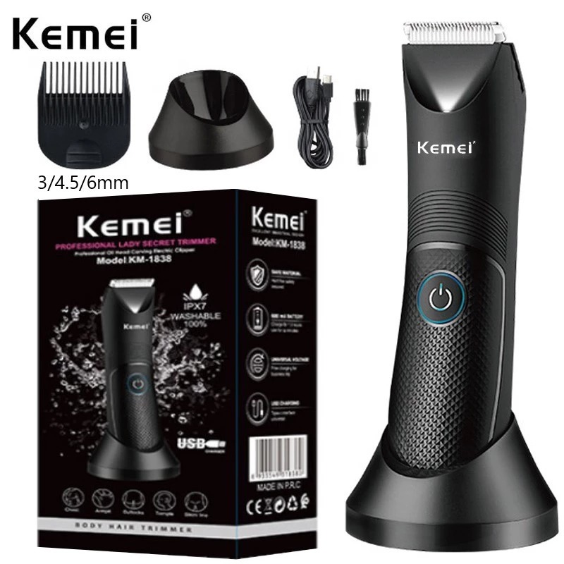 Kemei Body Trimmer Km-1838 (Alat Cukur Bulu Kemaluan & Area Sensitif)