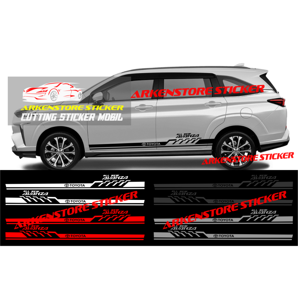 Promo sticker mobil all new avanza cutting sticker stiker mobil toyota all new avanza stiker all new