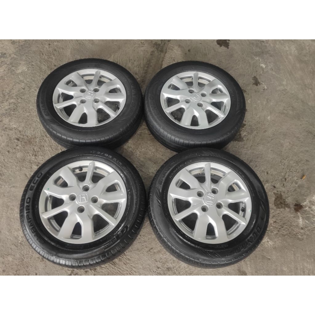 velg ORI Brio ring 14 pcd 4×100 kondisi bekas paket ban