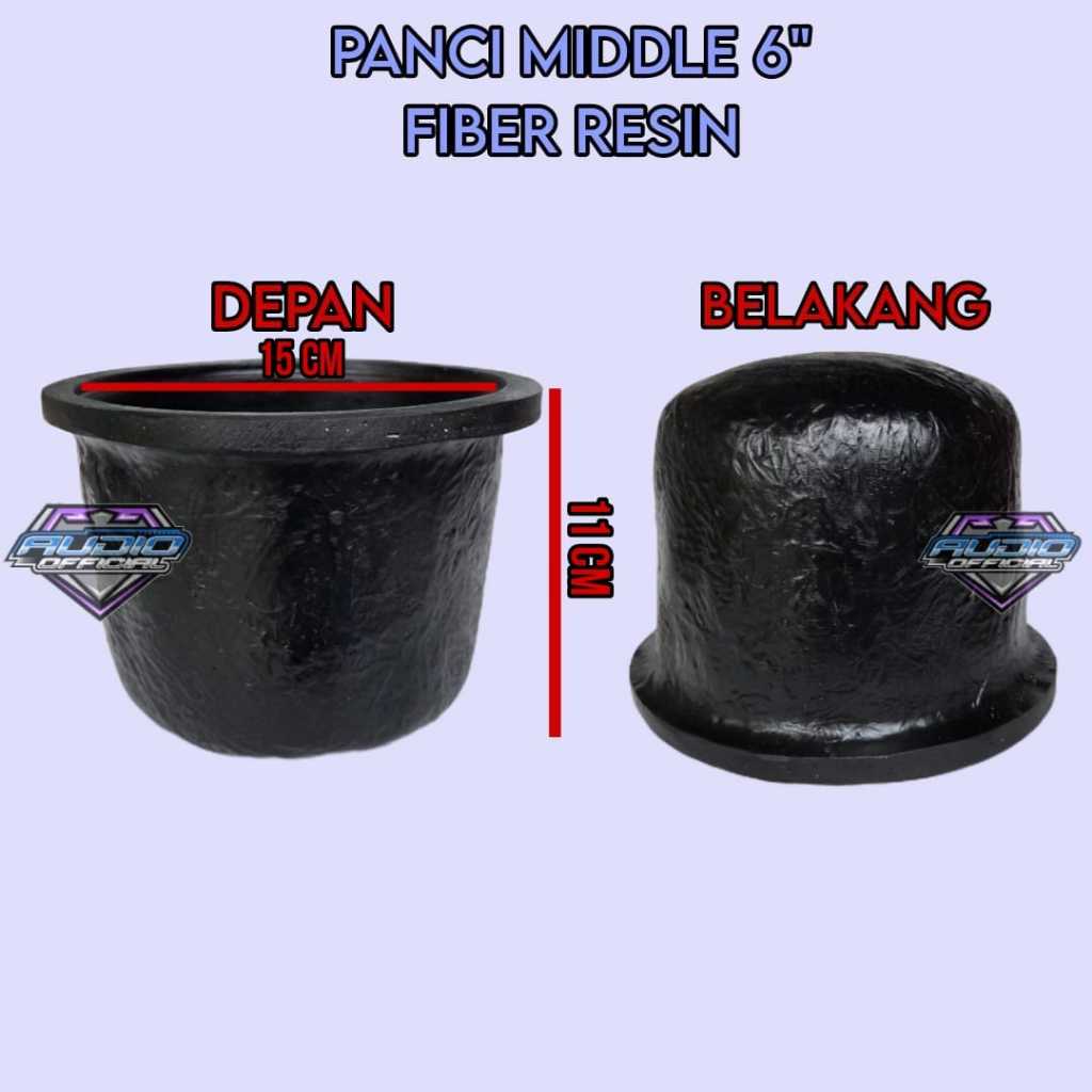 Panci Midel 6 inch / Tutup Speaker Midle 6'' Suara Clarity Bahan Fiber Resin Tebal