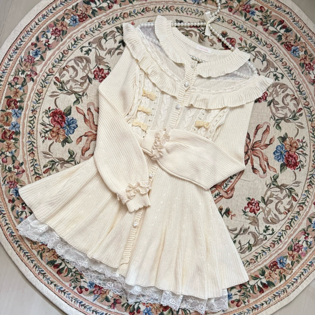 Kawaii Cardigan - Lace Cardigan - Peplum Cardigan - Coquette Cardigan