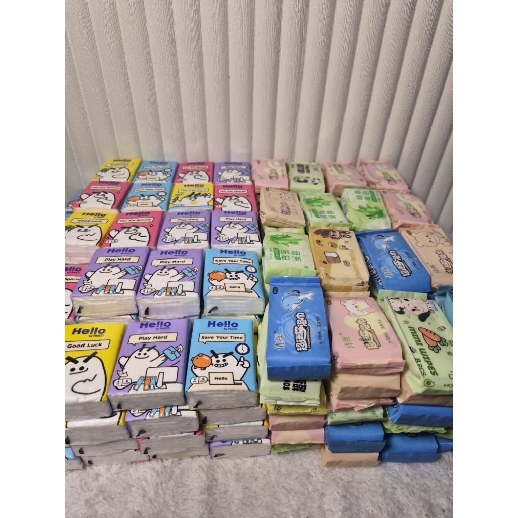 tisu basah mini dan tisu kering mini