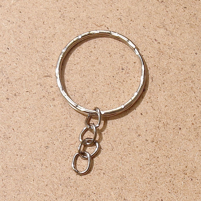 (BACA DESKRIPSI) GROSIR GANTUNGAN KUNCI BESI RING RANTAI GELOMBANG GERIGI GANCI KEYCHAIN