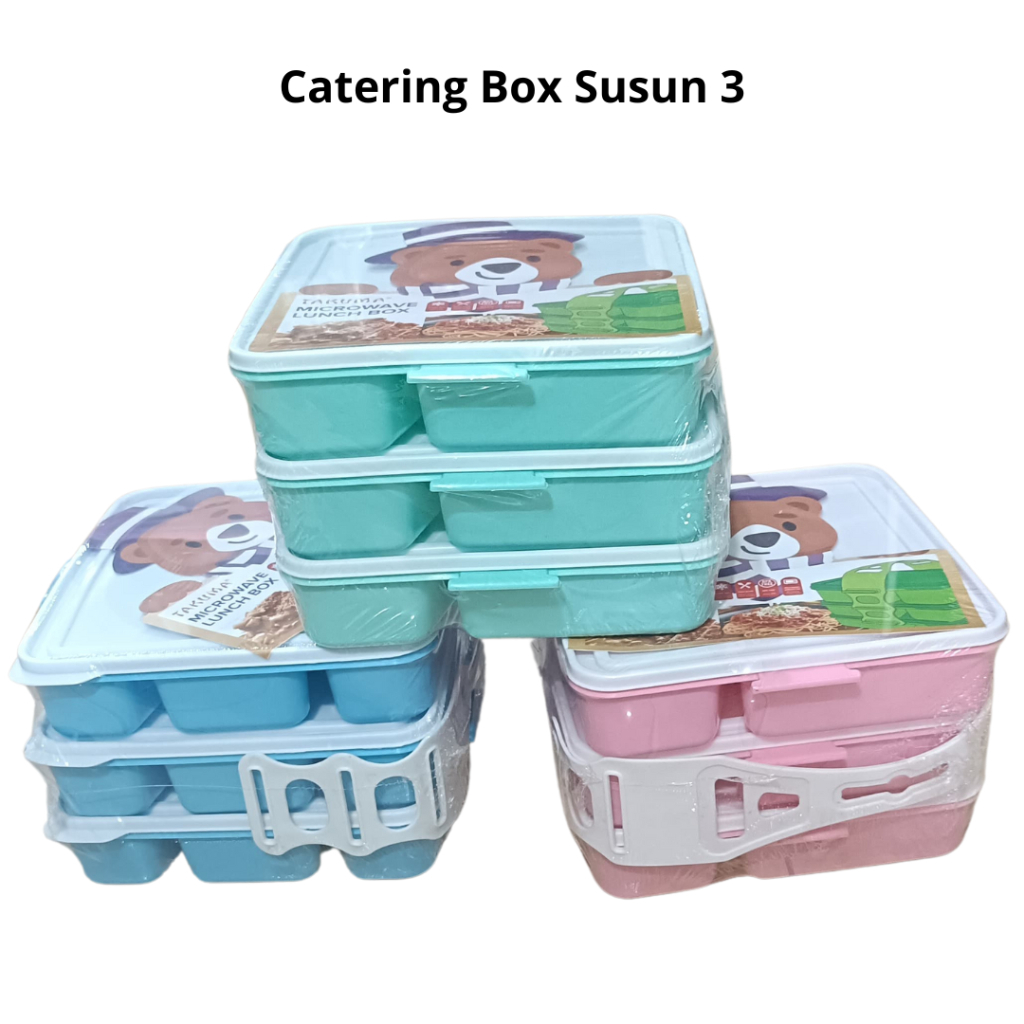 Catering box susun 3 / tempat makan susun 3 plastik