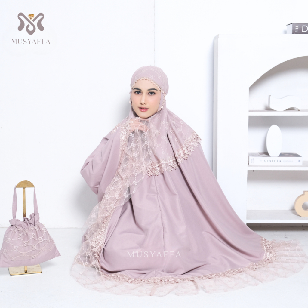 Premium Musyaffa - Mukena Dewasa Merisha Tile Brukat Mewah