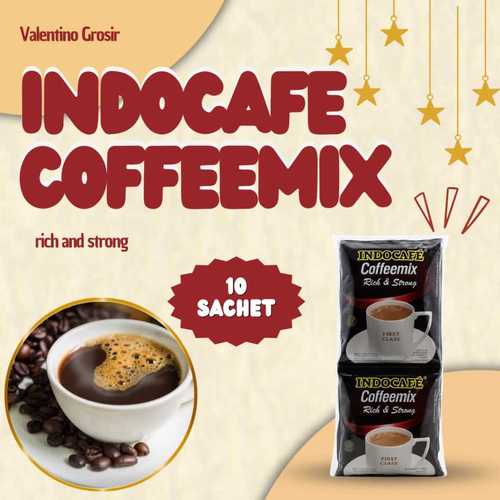 Indocafe Coffeemix Rich and Strong isi 10 Sachet