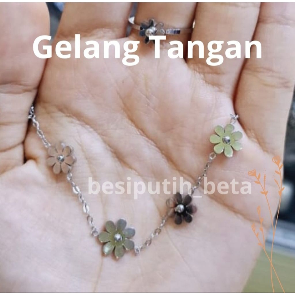gelang besi putih ambon / gelang besi putih asli