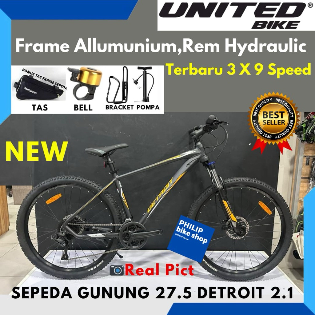Sepeda Gunung MTB 27.5 United Detroit 2.1 Terbaru