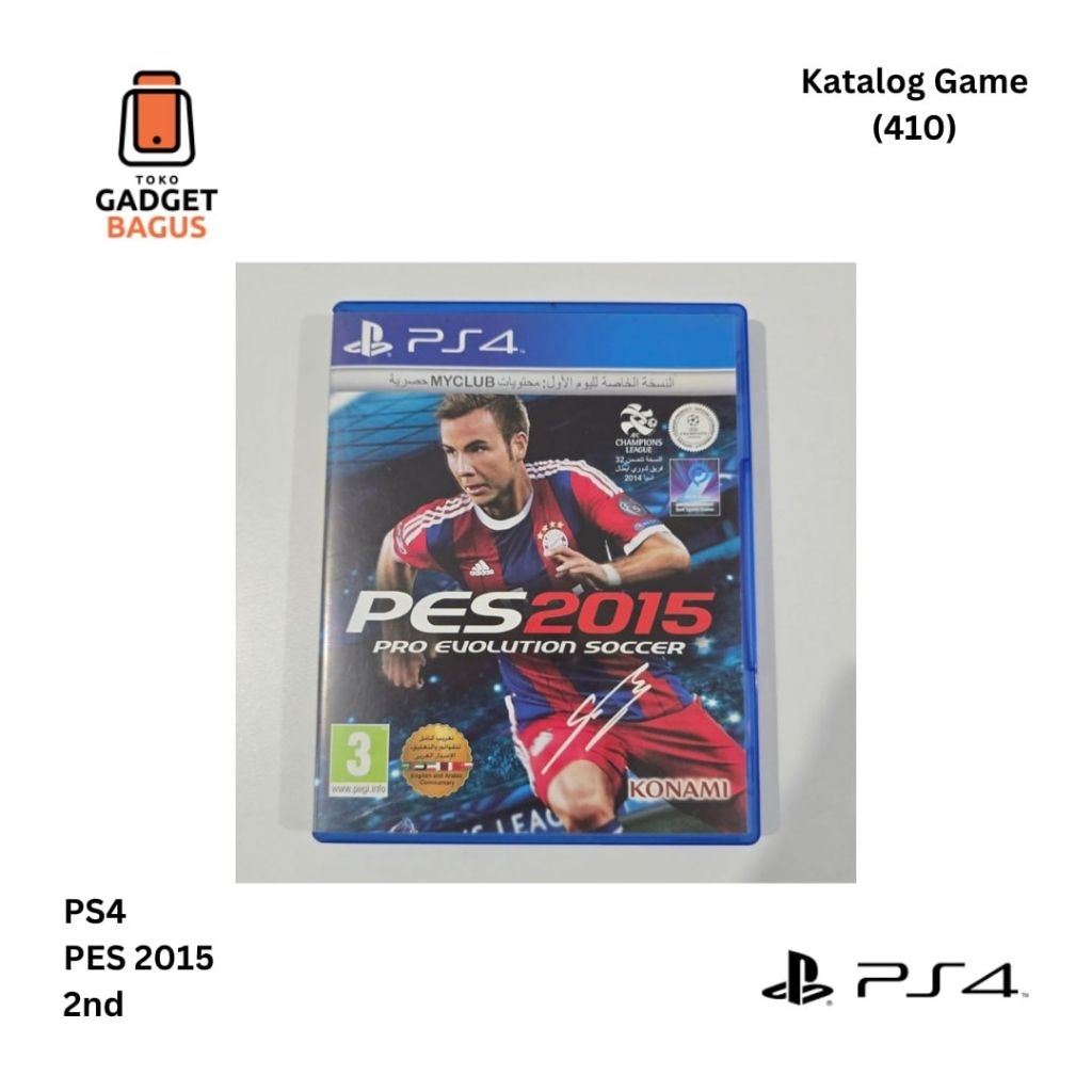 410 - Kaset Game BD PS4 PES 2015 Pro Evolution Soccer KONAMI 2nd Fullset Original