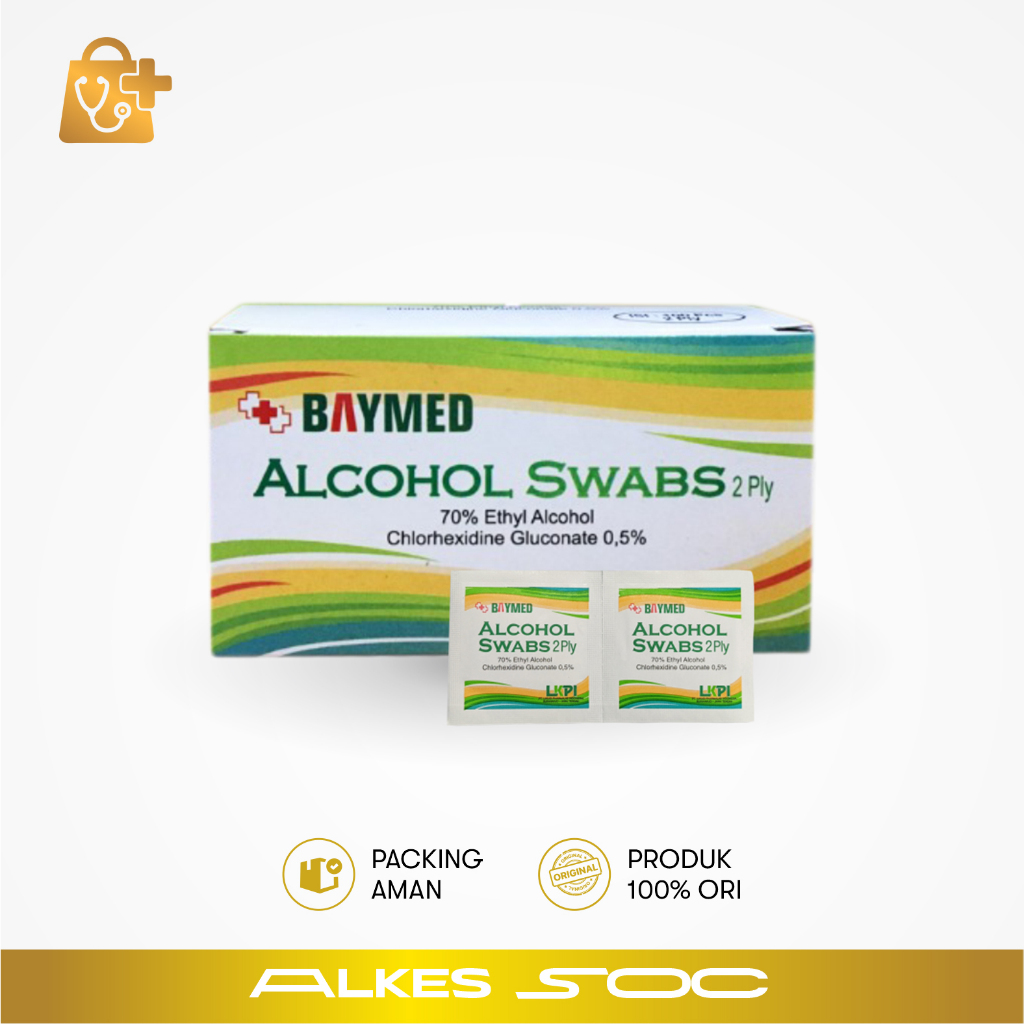 Akohol Swab ISI 100 / Alcohol Swabs / Tisu Alkohol BAYMED