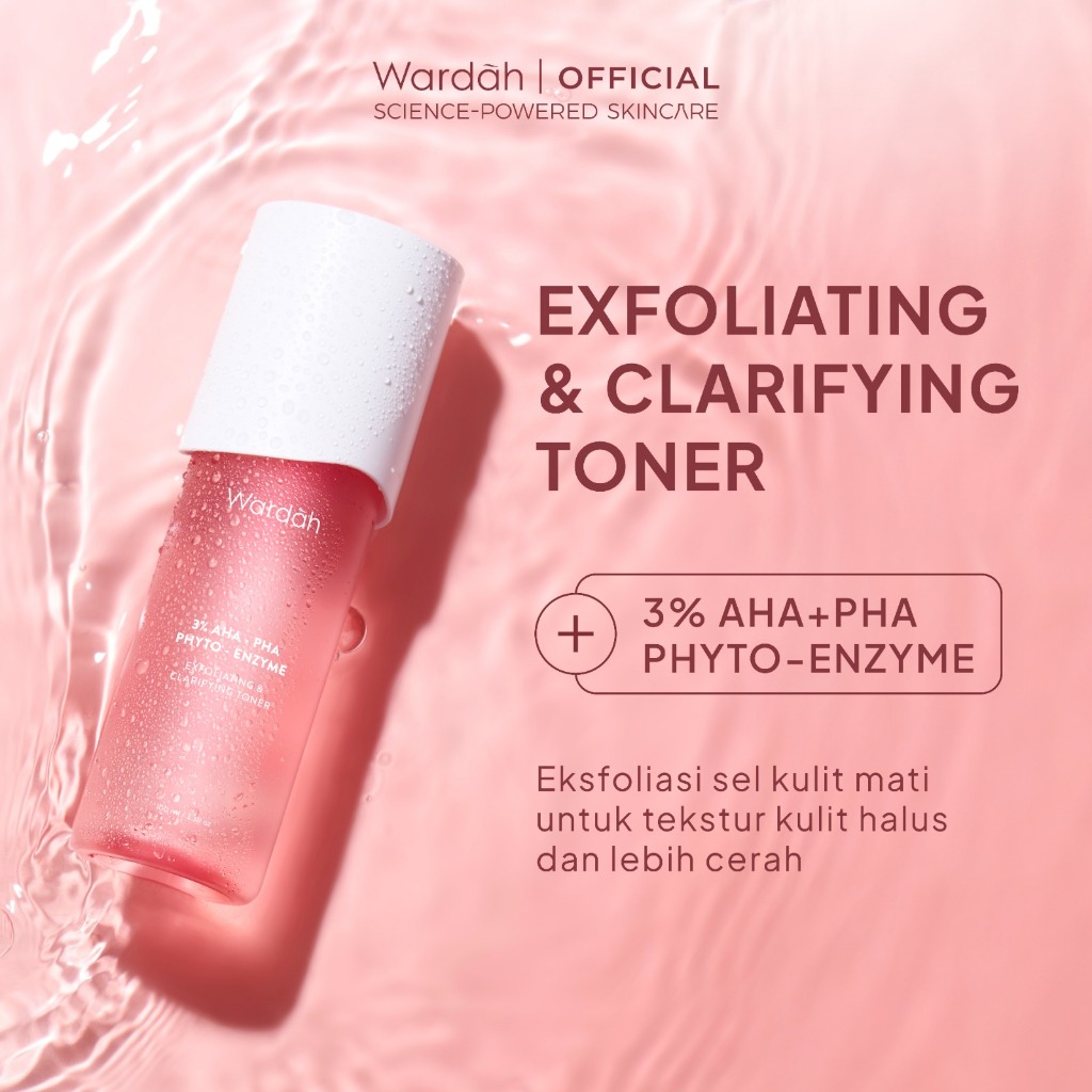[TONER DITA KARANG!] NEW! Wardah 3% AHA-PHA Phyto-Enzyme Exfoliating & Clarifying Toner 100 ml-Menga