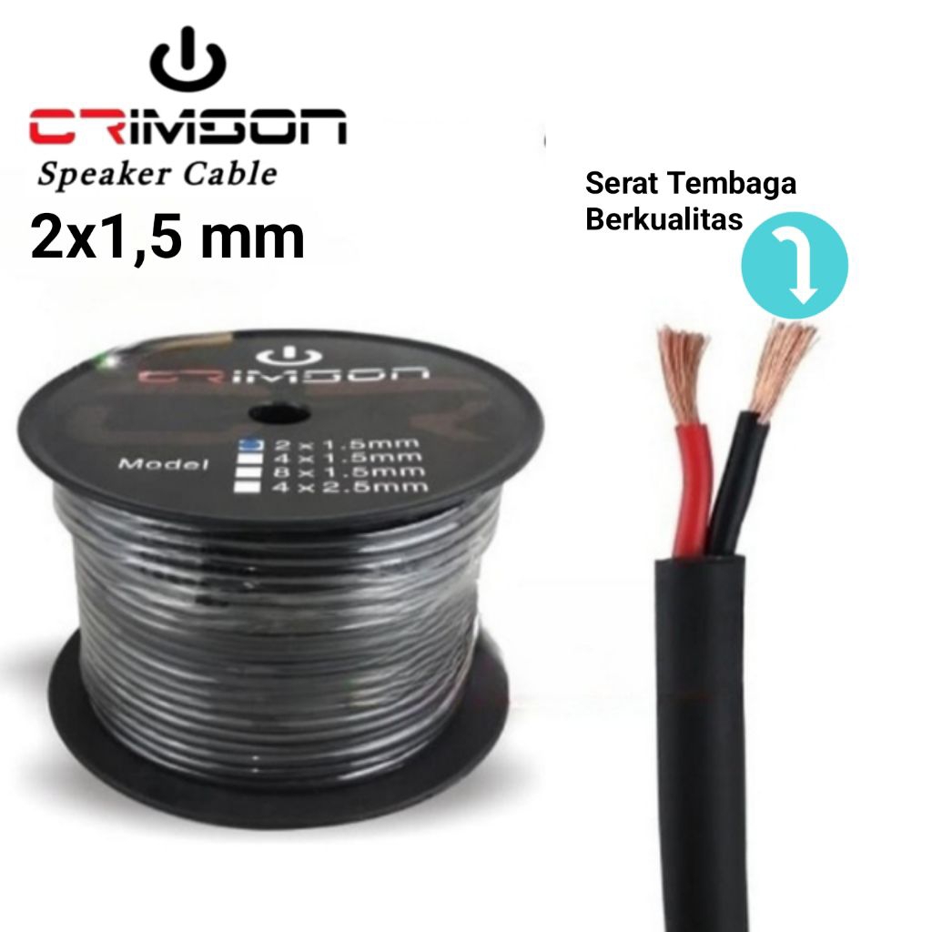 Kabel Speaker Audio Meteran Crimson 2 x 1,5mm