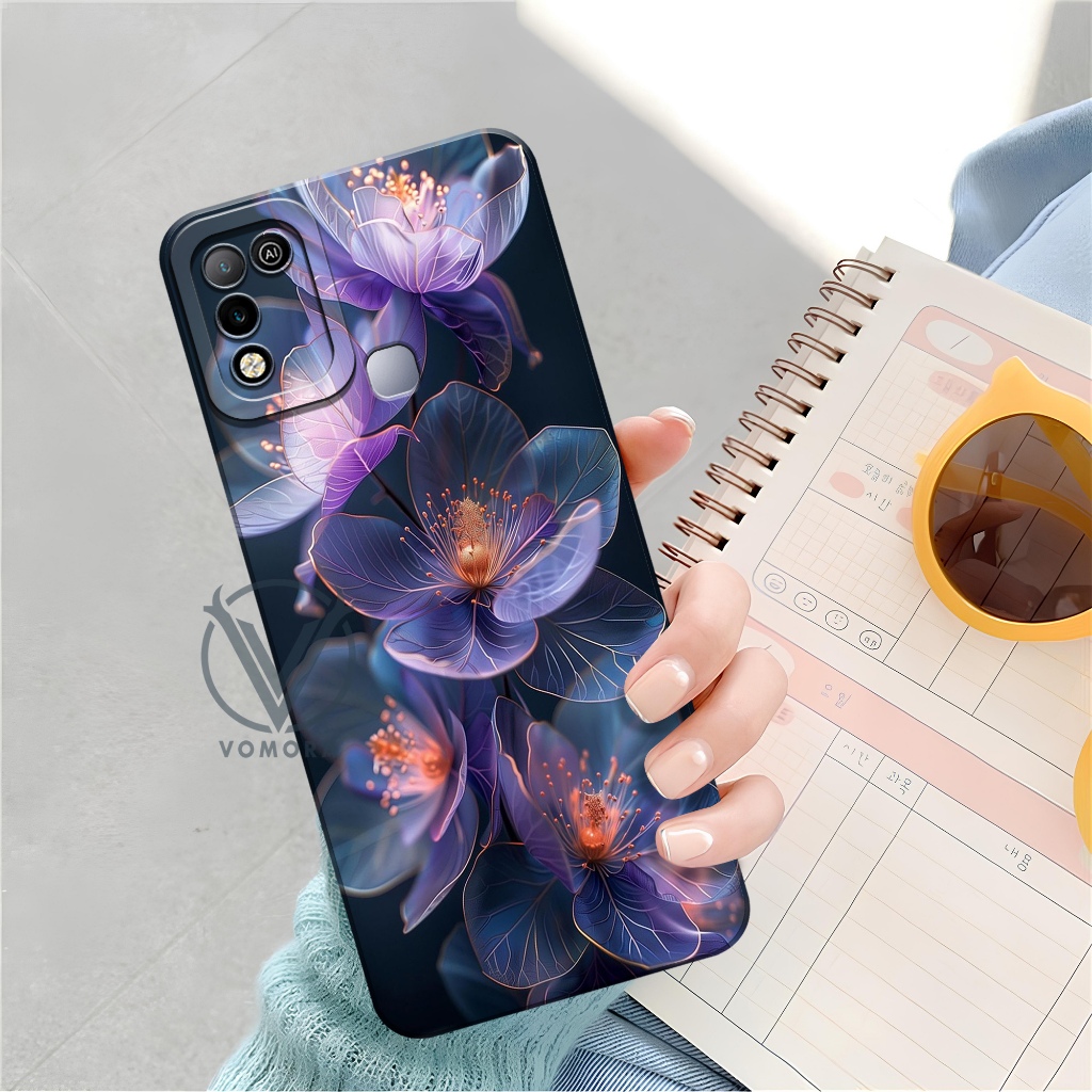 VOMORA Case INFINIX HOT 10 PLAY / 11 PLAY Terbaru - Case Bunga - Softcase INFINIX HOT 10 PLAY / 11 P
