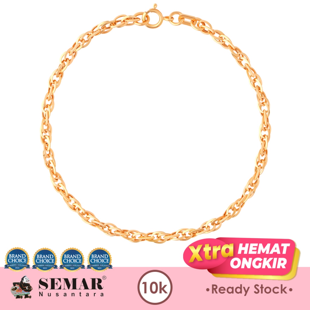Gelang Emas Kiara Twist Gold 10K Semar Nusantara