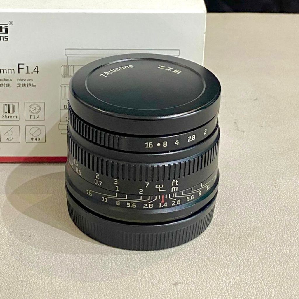7artisans 35mm f1.4 Lensa kamera Sony Manual Bokeh