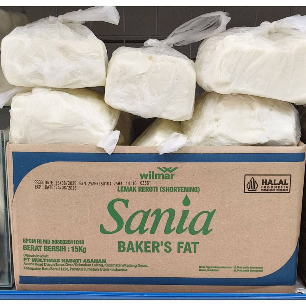 Sania Baker's Fat 1kg/Mentega Putih Sania 1kg/Mentega Shortening Sania/Sania Shortening