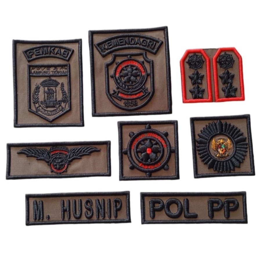 Atribut Pol PP Bordir Timbul Berkualitas Tinggi