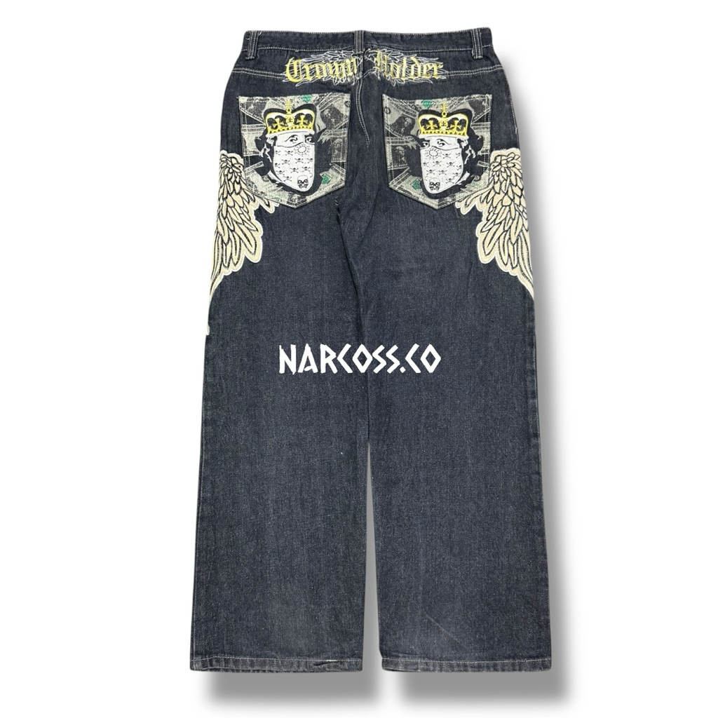 Crown Holder japan Jeans Pants   kode - K107