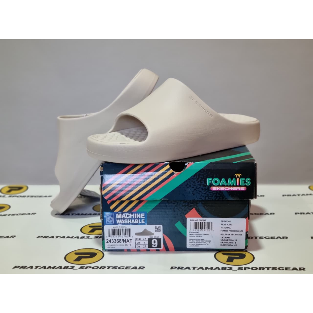 SIZE 42 ( 27 CM ) - ORIGINAL ASLI SKECHERS FOAMIES PRECISION ELITE VAPORFOAM SANDAL PRIA SLIDE SELOP