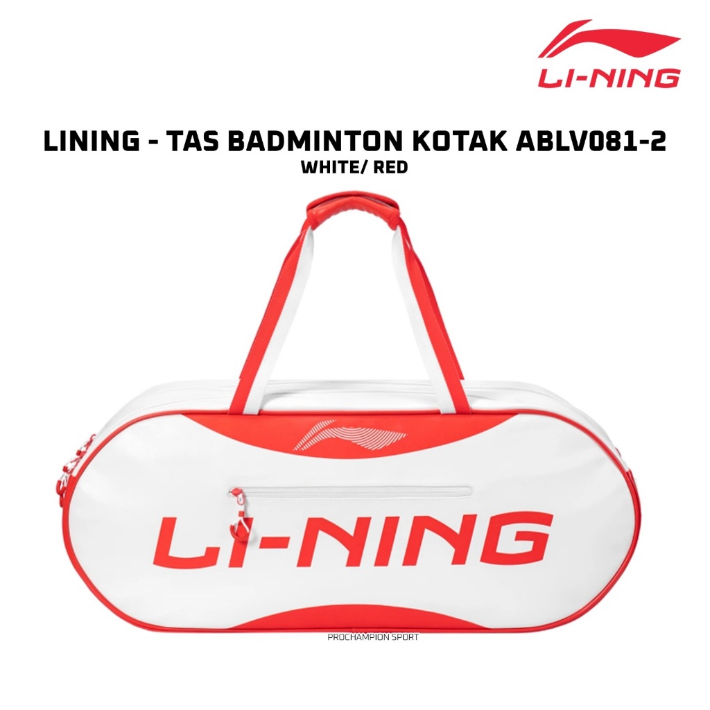 Tas Badminton Kotak LINING ABLV081-2 White Red