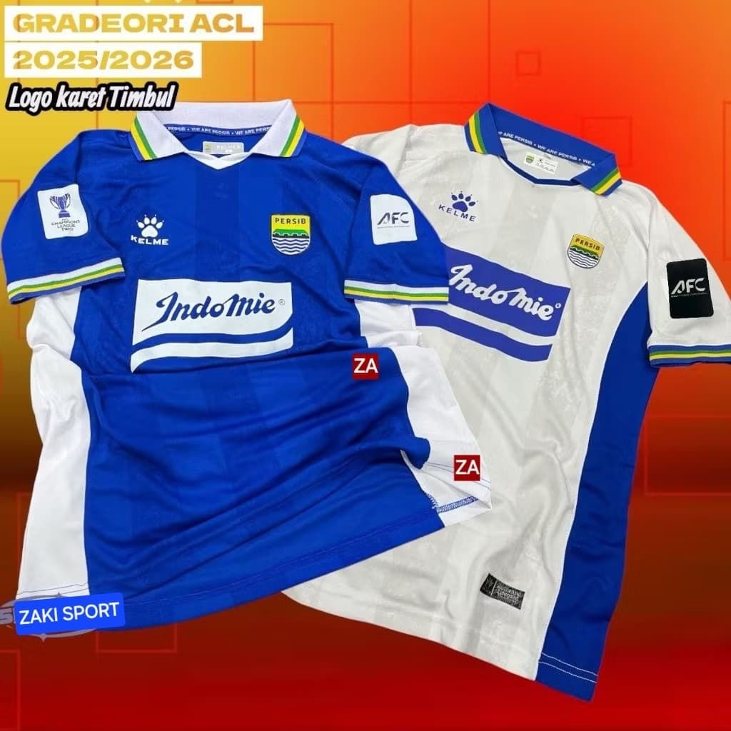 Jersey Persib ACL TWO Terbaru 2025 2026 / Jersey Persib Terbaru GRADEORI Logo Timbul