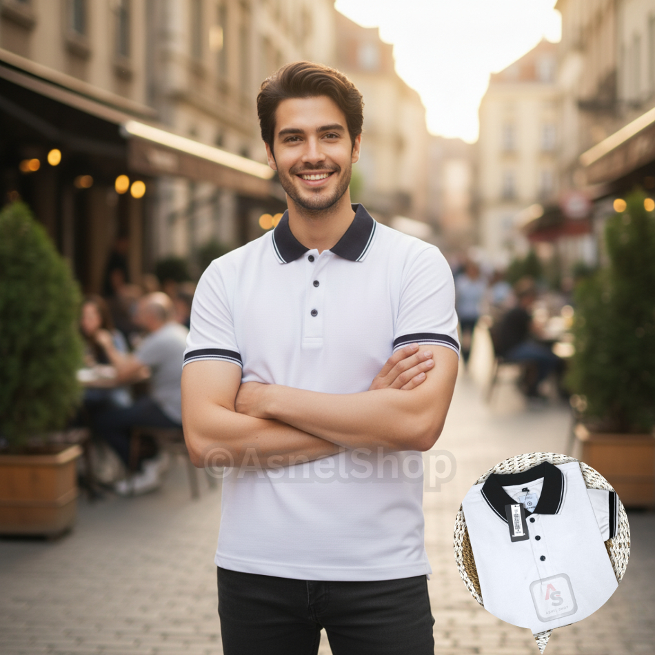 Kaos Kerah Polo Polos Kombinasi Pria Wanita Dewasa Nevada Terbaru 2025 #Polo Shirt Lengan Pendek Cow