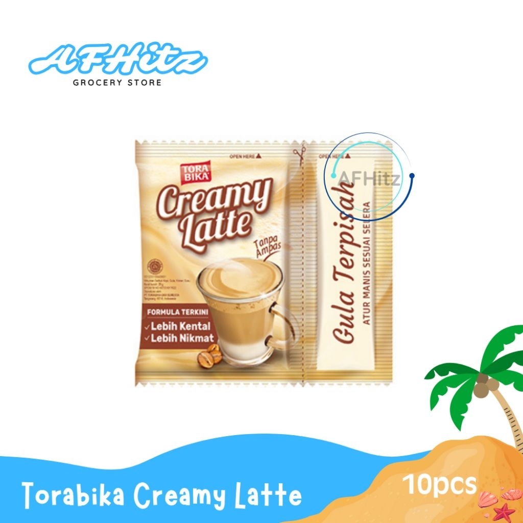 Torabika Creamy Latte (10×25g) Kopi Instan Renceng Gratis 1 Sendok Makan