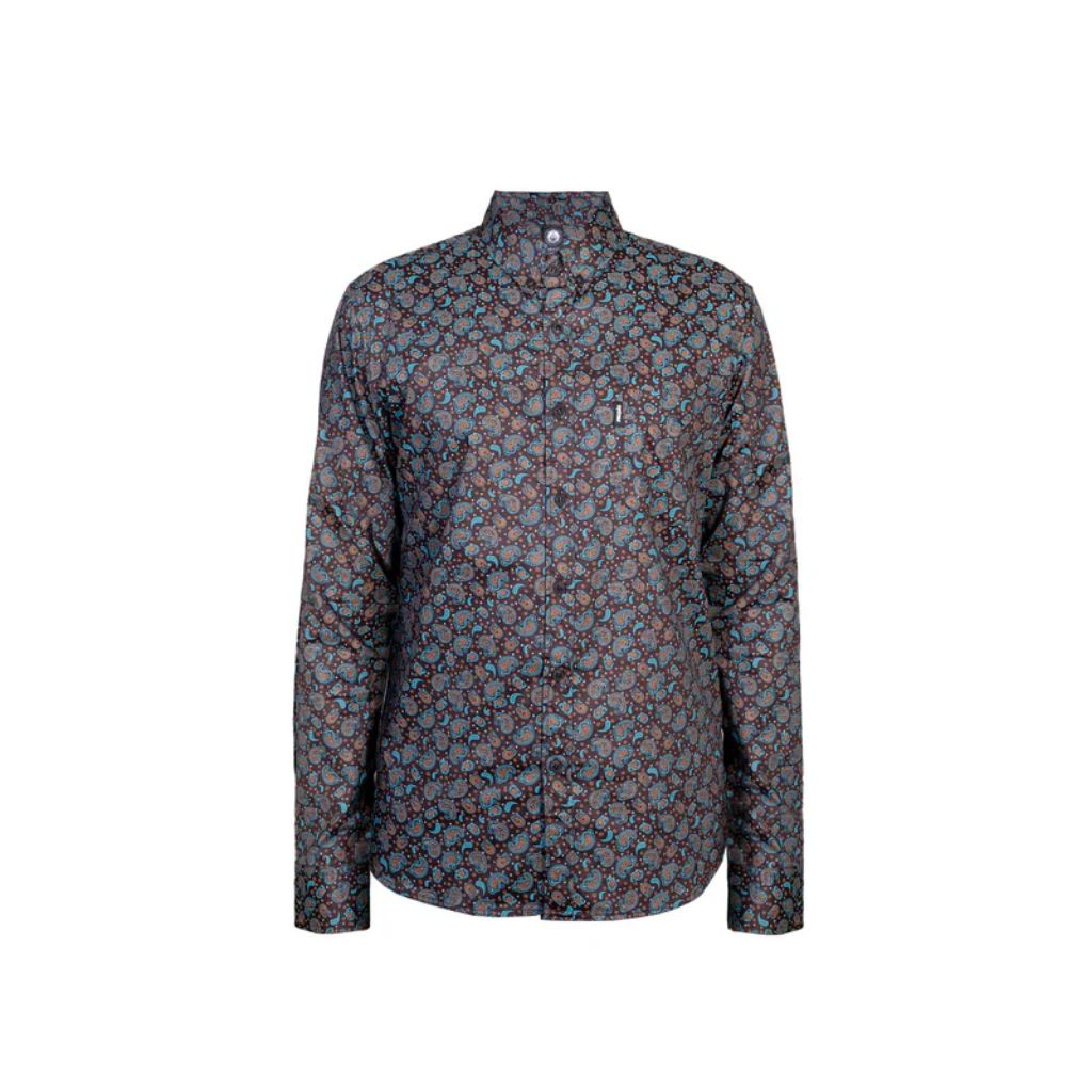 Prung Livemore Paisley Pattern Kemeja Formal Kemeja Batik