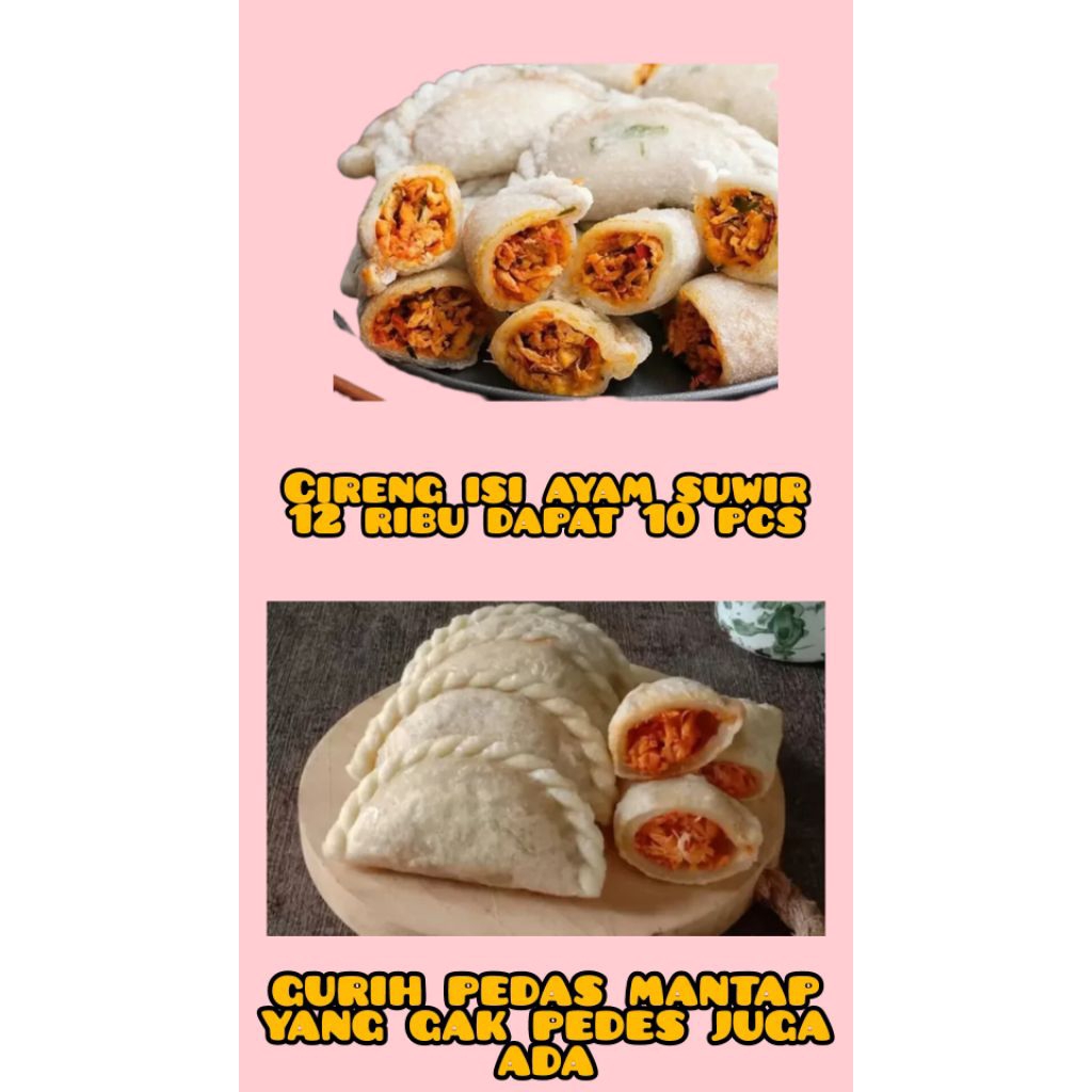 Cireng isi ayam suwir cireng isi jando murah enak