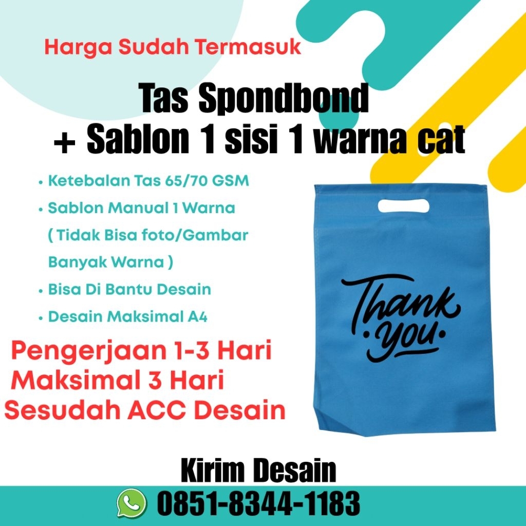 Sablon tas spundbond Oval 20x25cm,25x35cm,30x40cm,38x45x8cm+ sablon 1warna,1sisi ,(MINIMAL SABLON 60