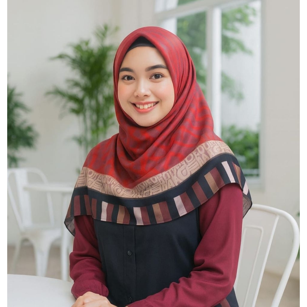 PROMO / NAZ / JILBAB VOAL PREMIUM / GROSIR HIJAB / HIJAB SEGI EMPAT / VOAL MOTIF PREMIUM / DENAY KW