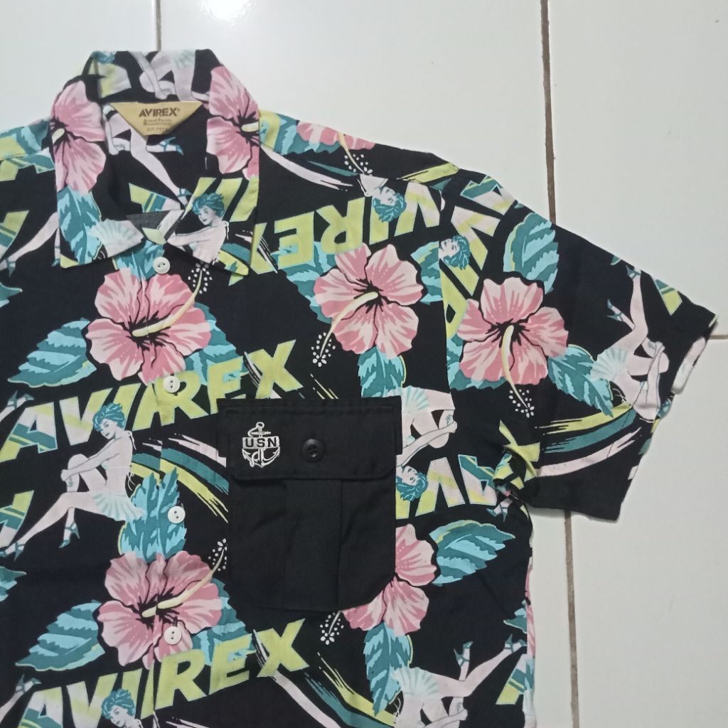 KEMEJA AVIREX HAWAIIAN SHIRT