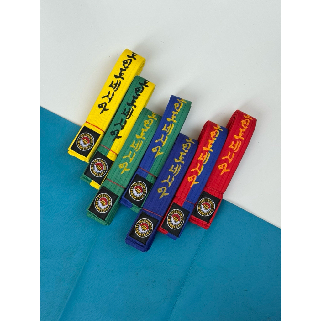 Sabuk Taekwondo / Sabuk Dojang Bordir Huruf Korea – Original TAEKWONDO Indonesia