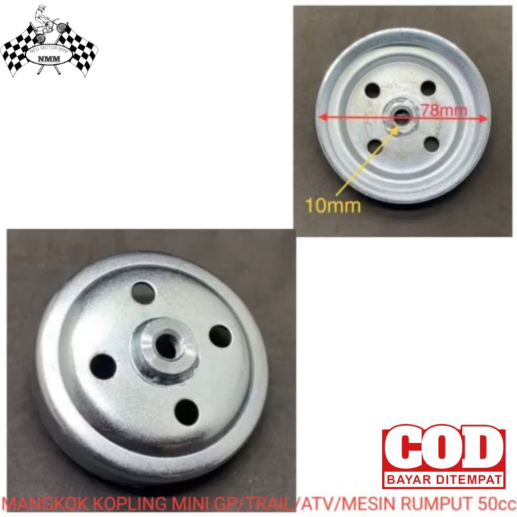 MANGKOK KOPLING MOTOR MINI TRAIL/MINI GP/MINI ATV-MESIN RUMPUT 50cc
