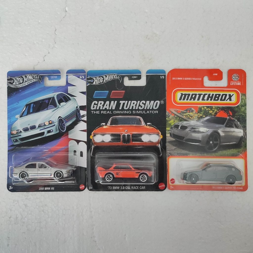 HotWheels BMW M5 Silver - BMW CSL Race Car Oren - BMW 3 Series Touring / Koleksi / Rare / Langka / M