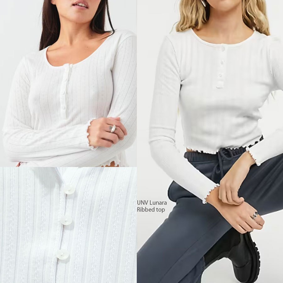 Atasan Ribbed Wanita UNV lunara ribbed top