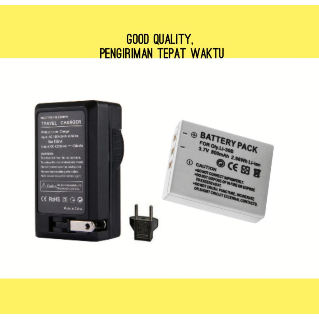 Baterai & Charger Olympus LI-30B DigitalS MJU Mini DIGITAL S Stylus Verve S - LI30B Casan Batre