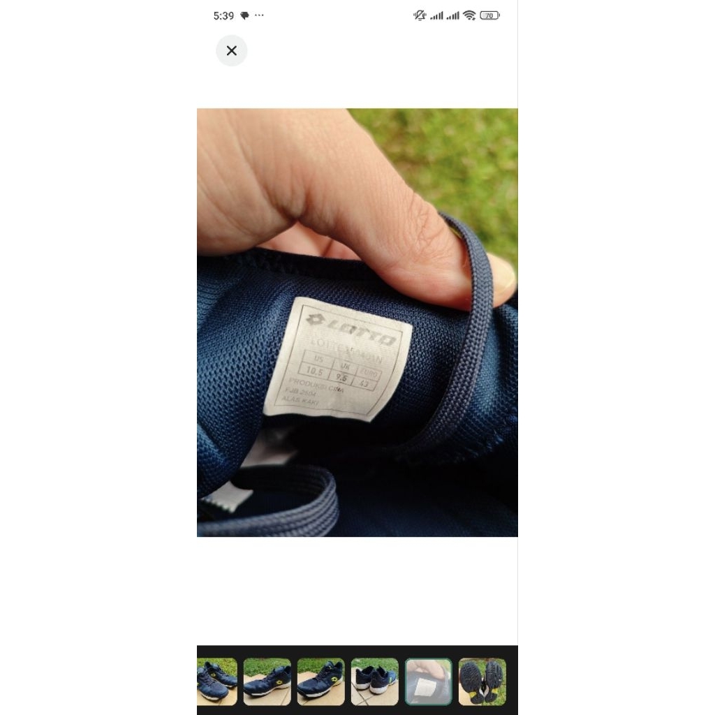 Sepatu tenis lotto 2nd