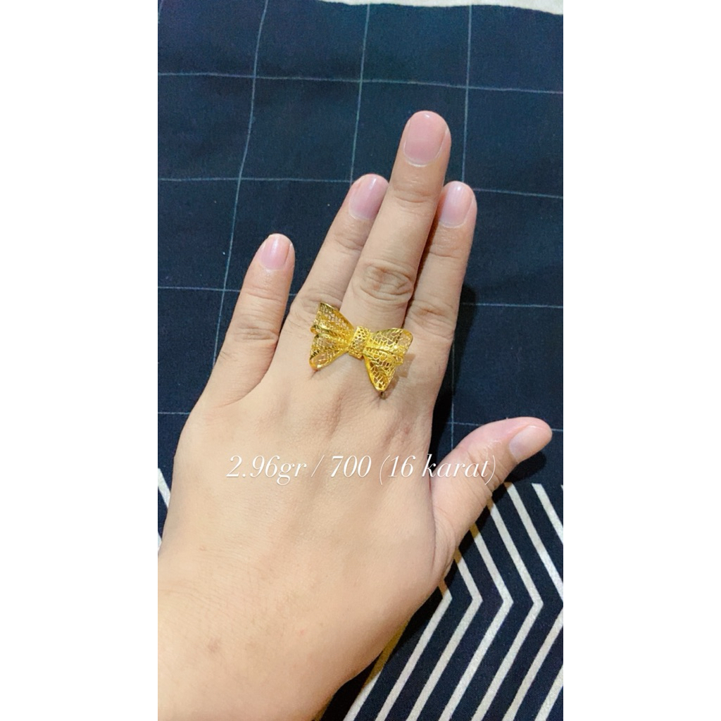 cincin 2,96 gram kadar emas 700