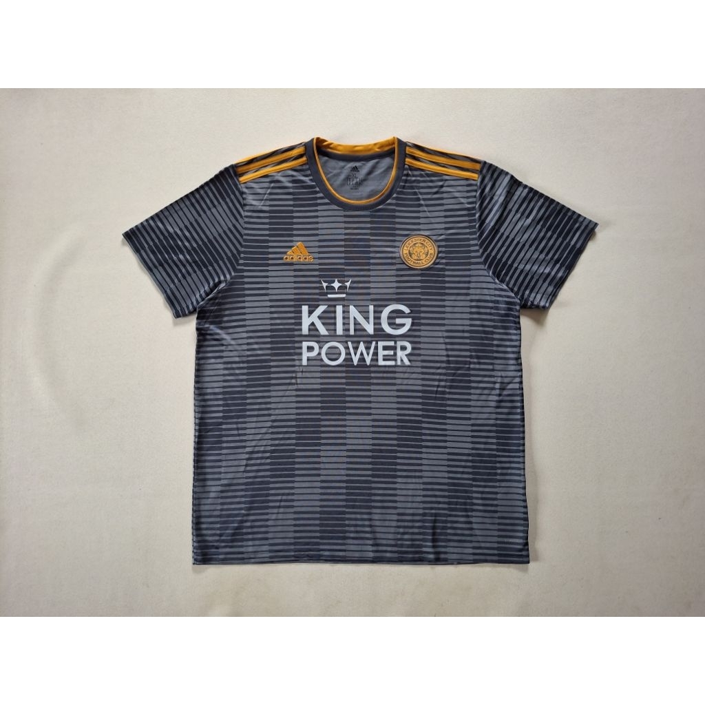 JERSEY BOLA ADIDAS LEICESTER CITY AWAY 2018/2019 VARDY ORIGINAL 100%