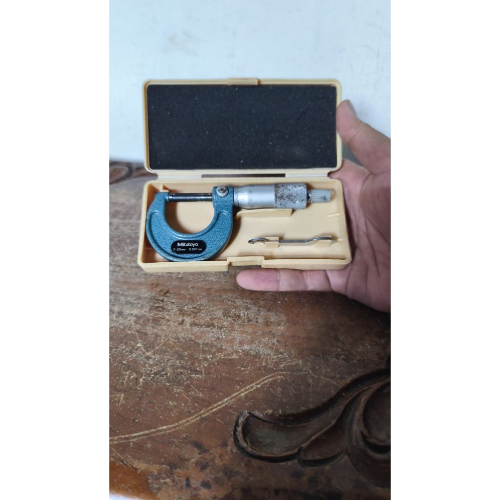 Micrometer Mitutoyo 0-25mm 0.001mm Made In Japan Bekas/Second