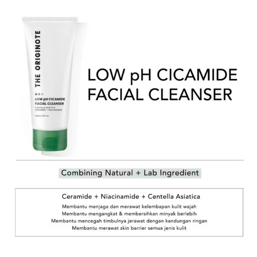 The Originote Cicamide Facial Cleanser - Face Wash Facial Wash Sabun Cuci Muka
