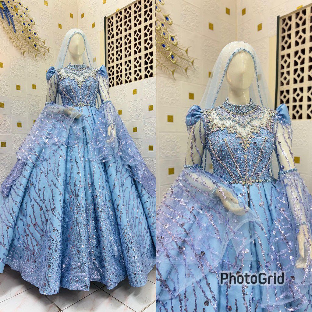 Gaun weding/Gaun pengantin/Gaun pengantin premium/Gaun pengantin mewah