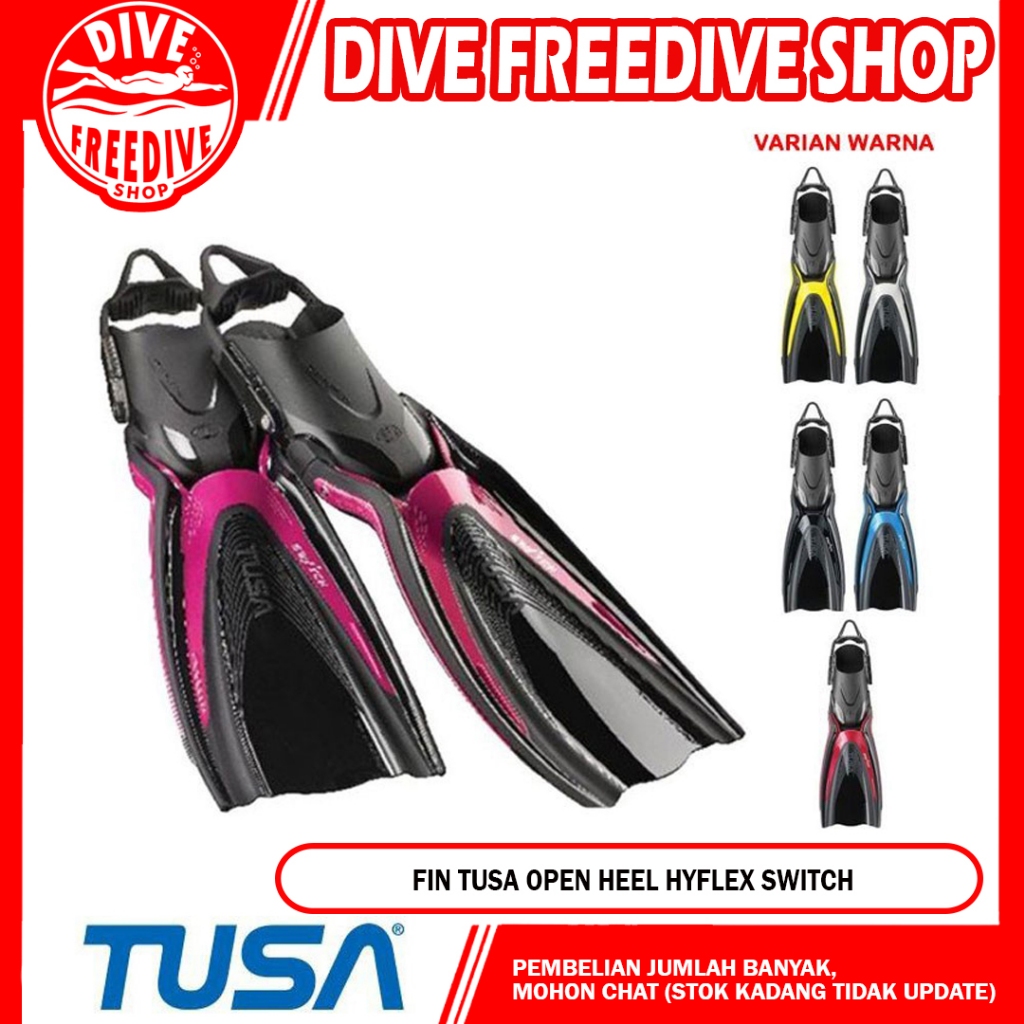 SF0104 Fin Tusa Hyflex Switch Fins Scuba Diving Kaki Katak Snorkeling Bi-fins Sepatu Bebek Selam