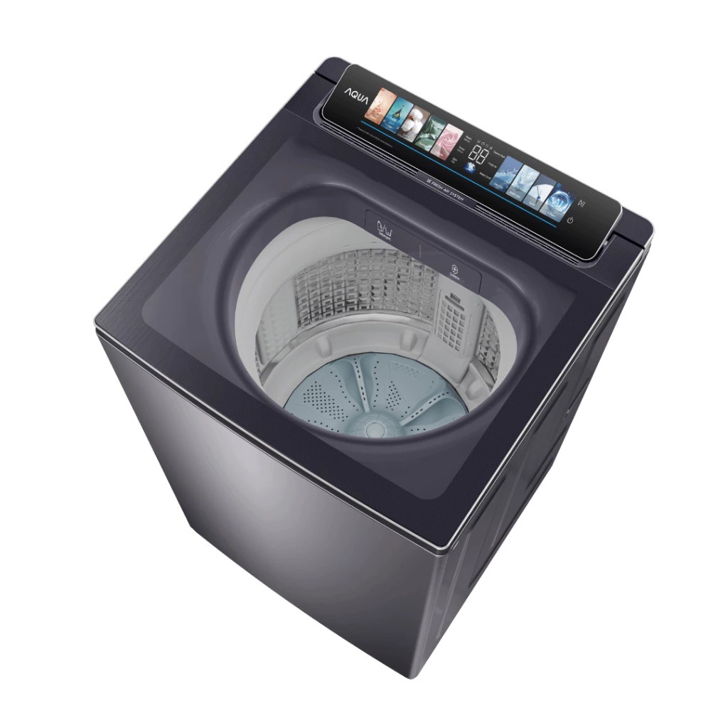 AQUA Elektronik AWM12-BSR1L(BU) Mesin Cuci Top Load 12 Kg - Direct Drive Inverter batam
