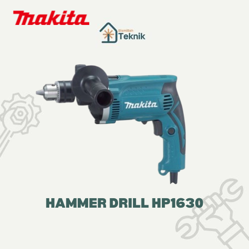 Makita Hammer Drill HP1630 Tangan Impact Tembok Bolak Balik Alat Bor Tangan