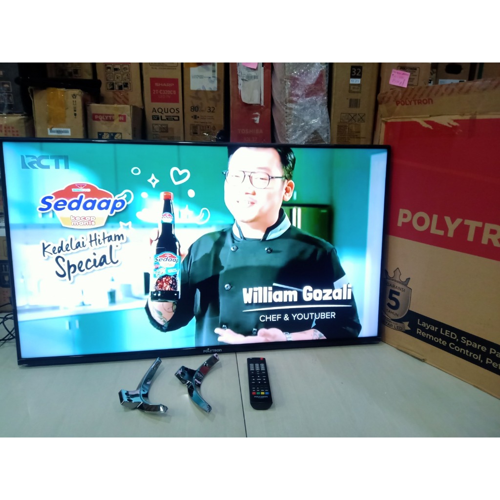 TV LED Polytron 40 Inch FHD Digital TV HDMI USB DVBT-T2 Kondisi bekas masih segel siap pakaI Kode 43
