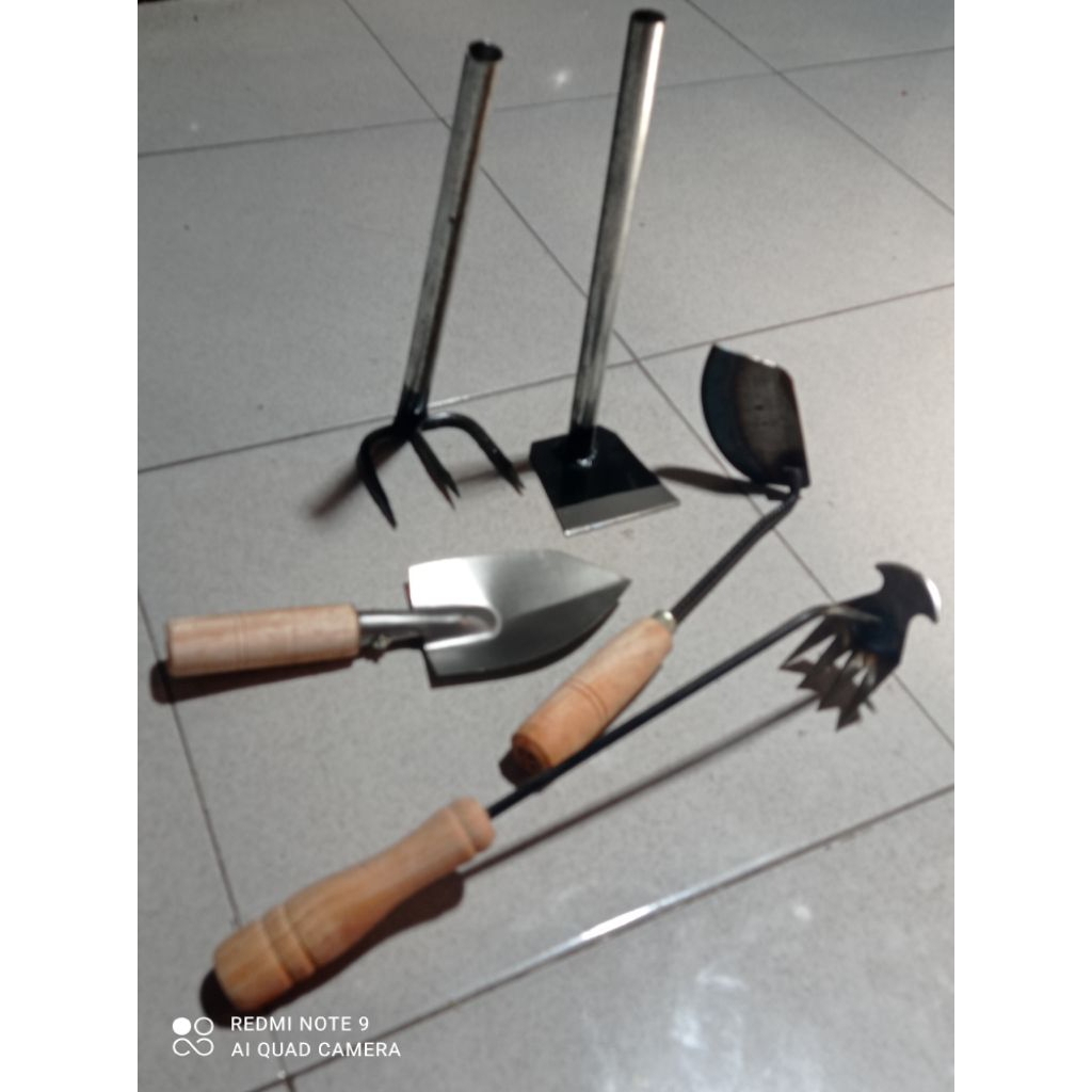 5pcs alat berkebun/cetok nanam/garuk mini/cangkul mini gg pipa 30cm/ubur, ubur/koret