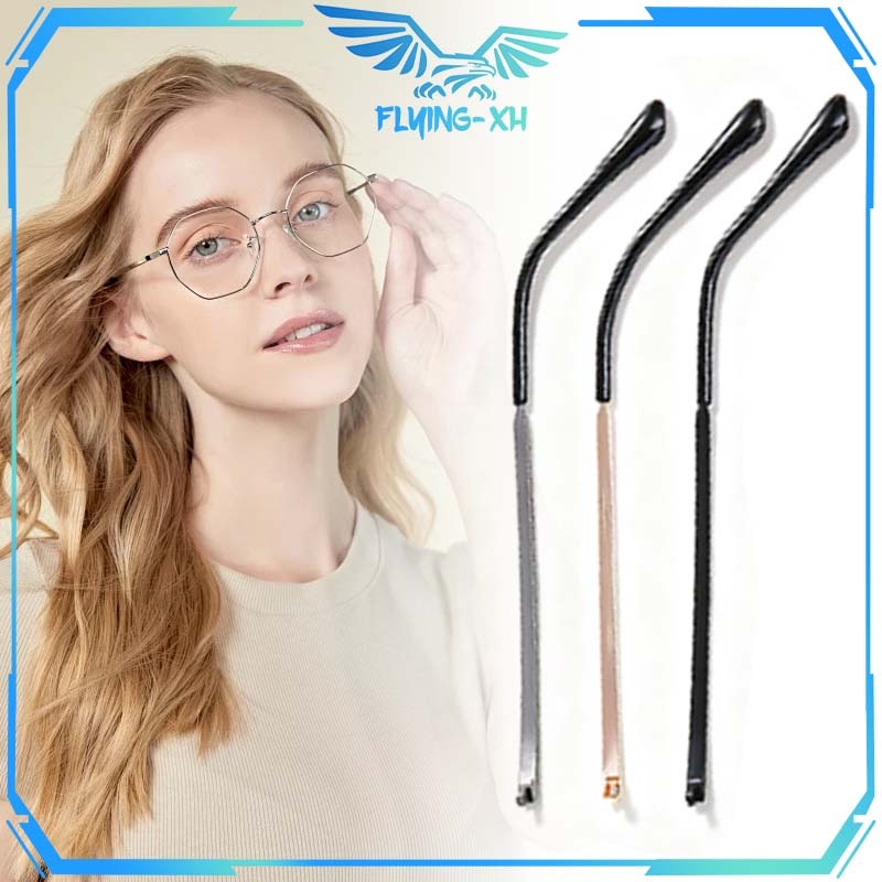 1 pasang Tangkai Batang Gagang Kacamata Aksesoris kaki kacamata pengganti Logam Gagang Kaki Kacamata